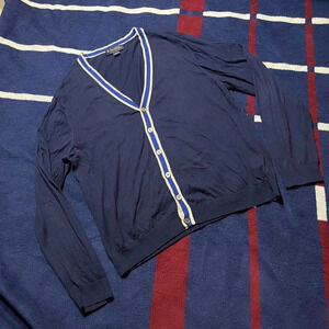 Brooks Brothers navy blue supima cottton cardigan
Mens size large L